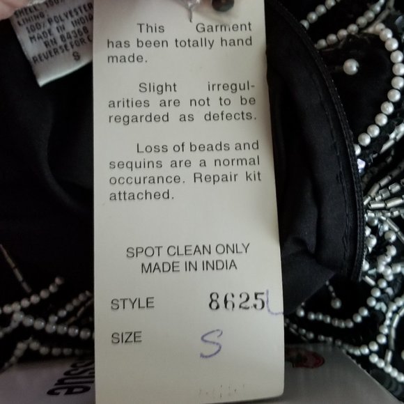 NWT Vintage Silk Beaded Gown - Small - Picture 8 of 8